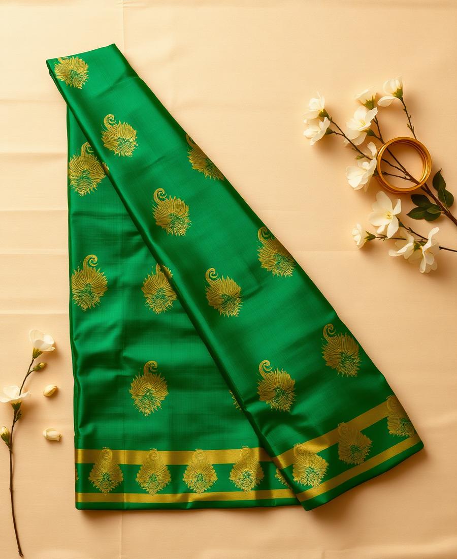 Marakatha Peacock Zari